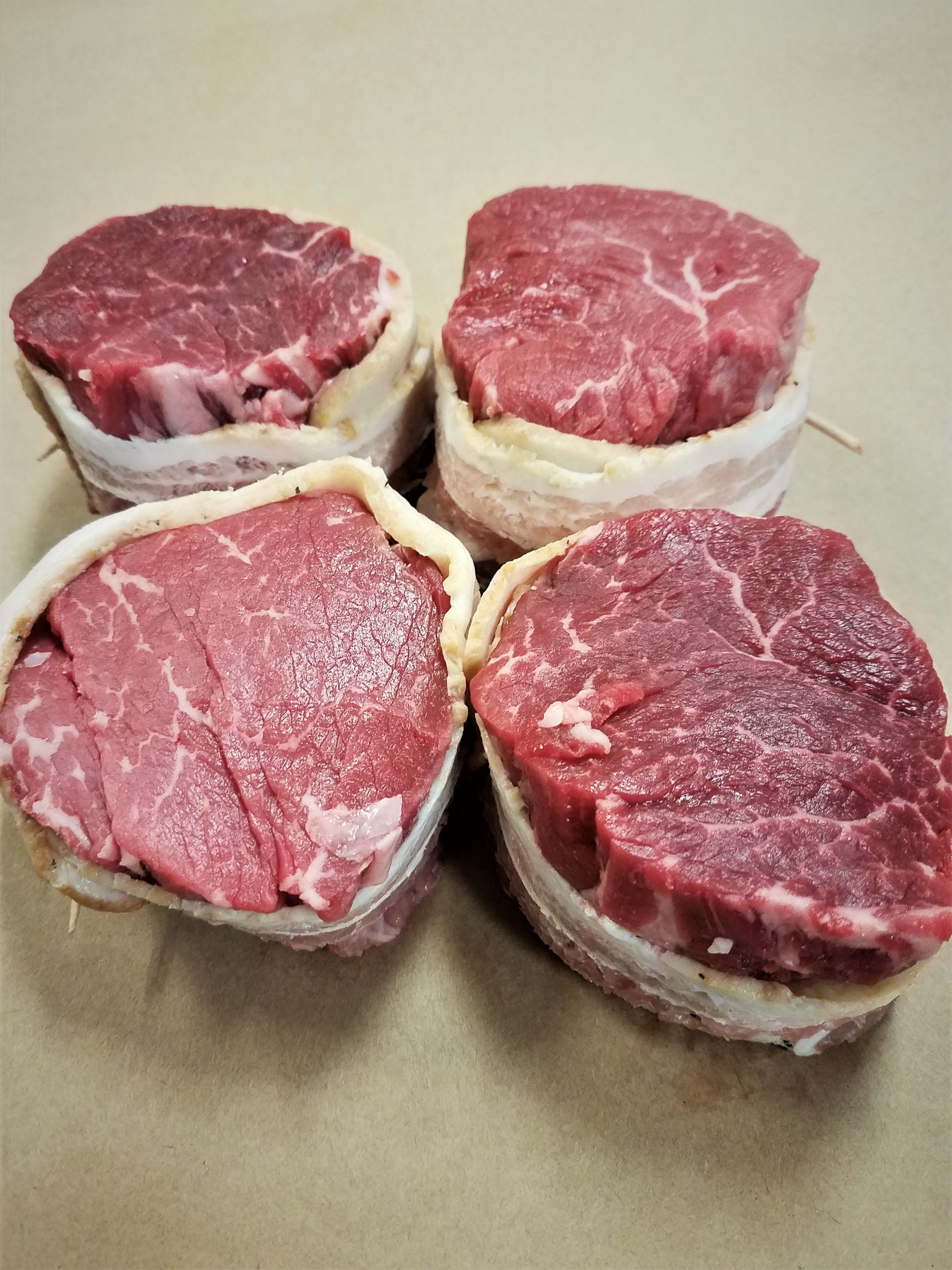 Certified Angus Beef Filet Mignon, Bacon Wrapped, 2/6oz.